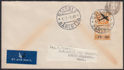CP230 - 1946 - Corpo Polacco, Posta Aerea, L, 25 + 100 arancio e nero non dentellato su lettera via Aerea da OSIEDLE BARLETTA 12/2/46 (3a)