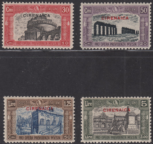 Cire21 - 1929 Cirenaica Milizia II series of four values, new intact (49/52)