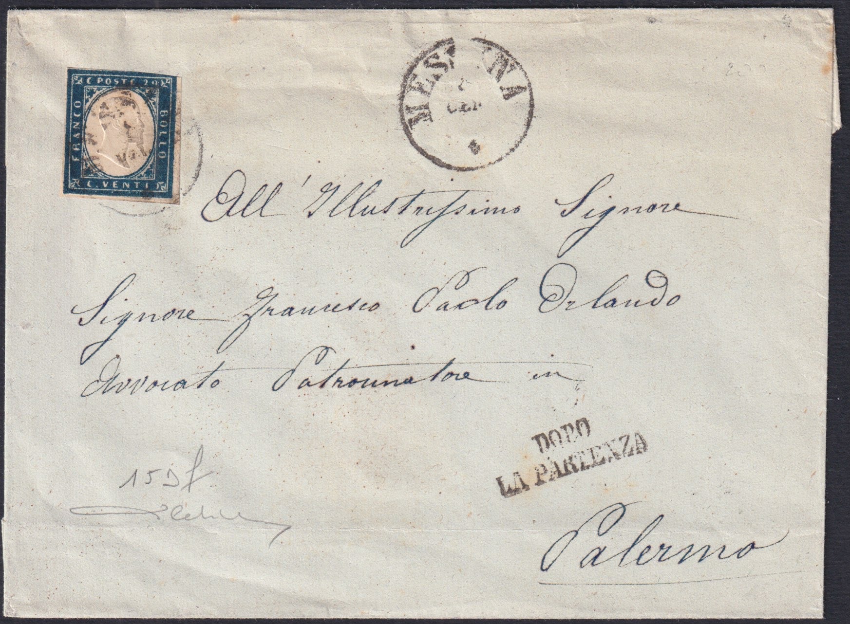 STORIA POSTALE - Antichi Stati Italiani - Regno di Sicilia