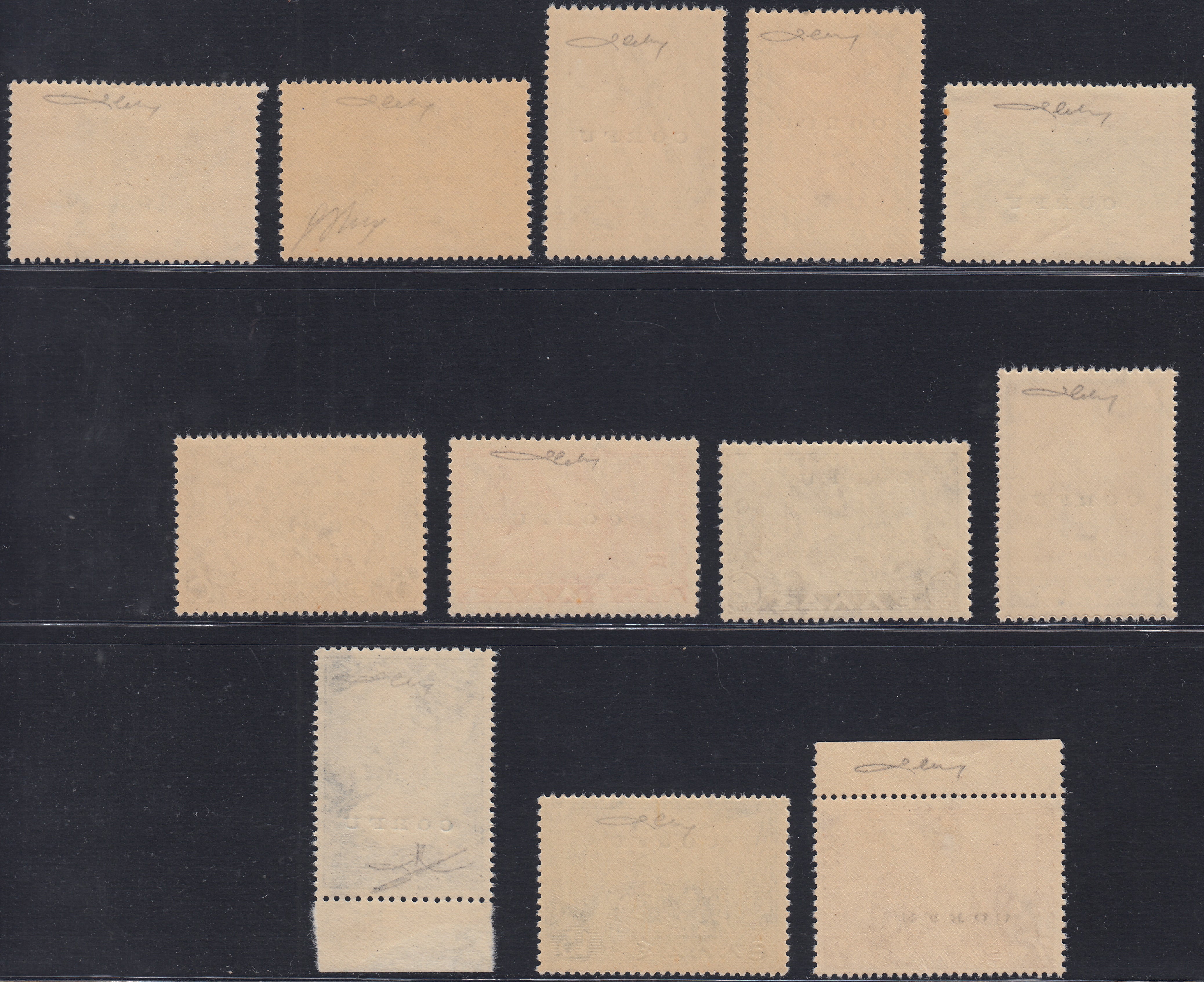 Corfu21 - 1941 - Occupazione Militare Italiana di Corfù, Mitologica di Grecia soprastampata CORFÙ serie completa di 12 valori nuovi con gomma integra (19/28+30/31)