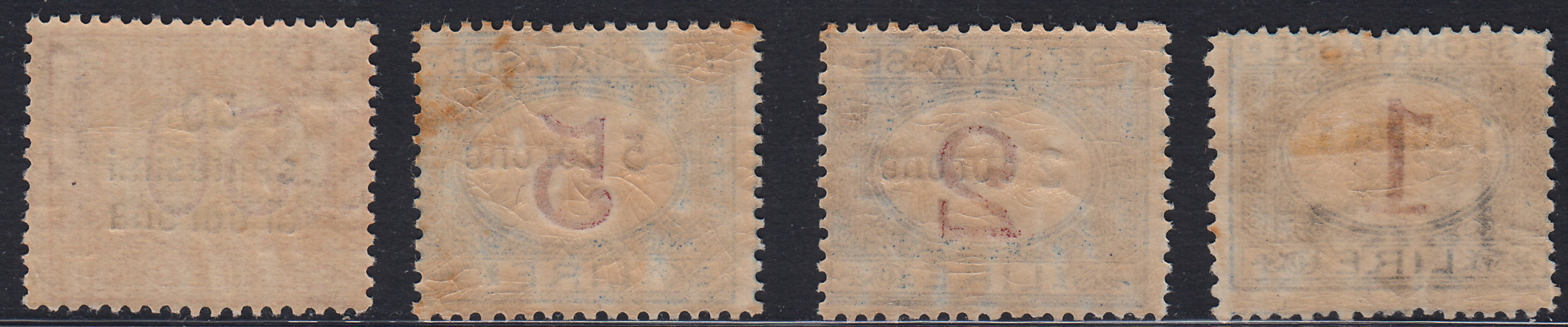 DALMA8 -  1919 - Terre redente - Dalmazia, segnatasse d'Italia soprastampate con nuovo valore in centesimi di corona nuove gomma integra (1/4)