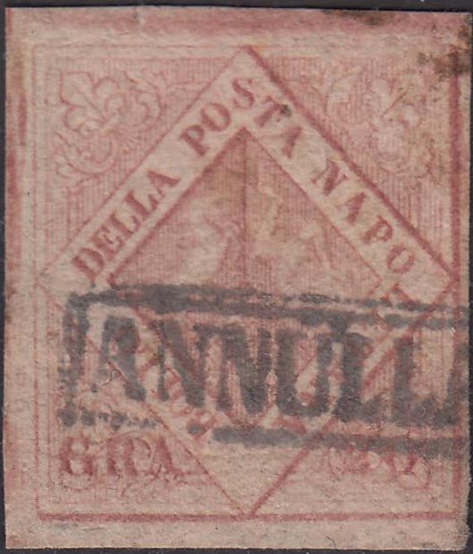 1858 - Kingdom of Naples 20 grana brownish pink I table used with original cancellation (12)