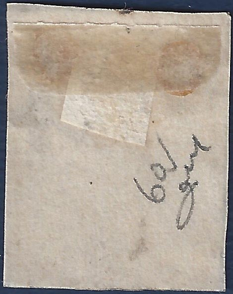 16-457 - 1855 - Duchy of Parma II issue c. 5 very light yellow used, Cardillo certified (6b)