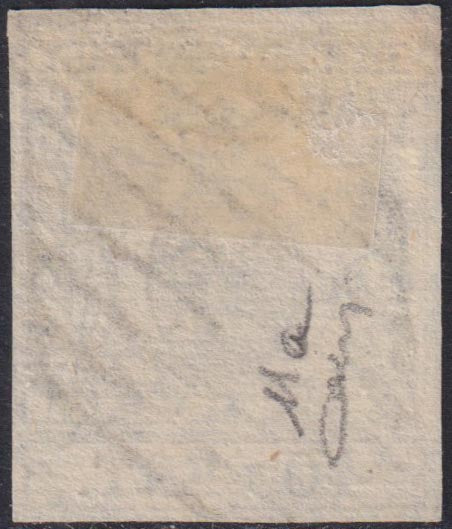 16-457 - 1855 - Duchy of Parma II issue c. 5 very light yellow used, Cardillo certified (6b)