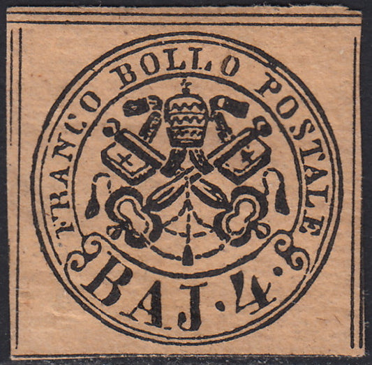 1852 - Papal State I issue 50 used blue baj (10)