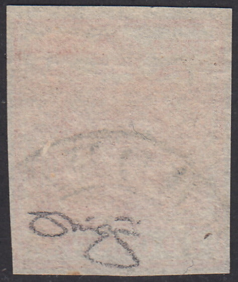 1858 - Postage due for newspapers, 4 kr. Dull red used on newspaper scrap (4)