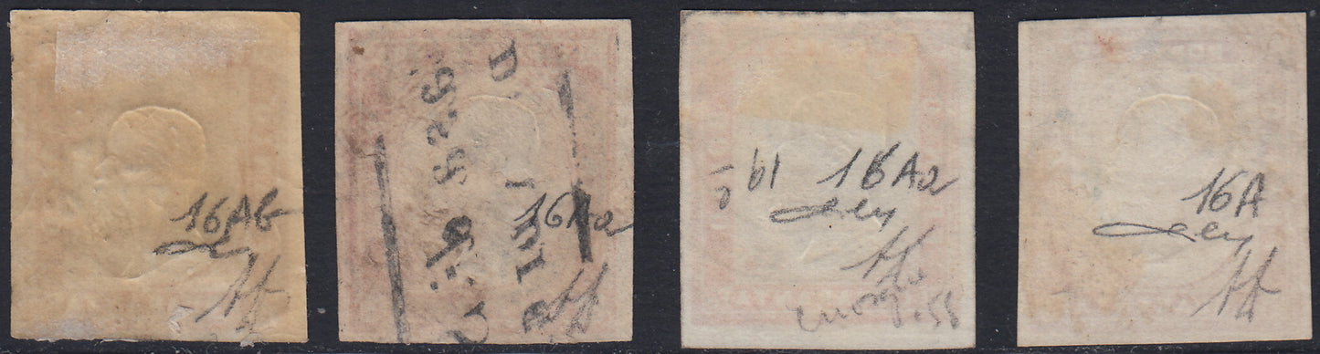 1851 - Effigy of Vittorio Emanuele II facing right, 1st issue c. 20 light blue used late 8/20/57 (2, R2 points)