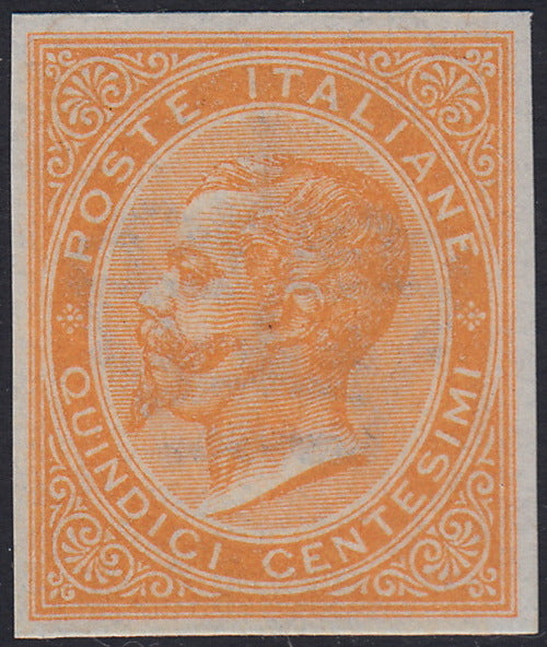 PV1976 - 1862 - Perforated issue c. 10 orange bistro used on small fragment (1g).