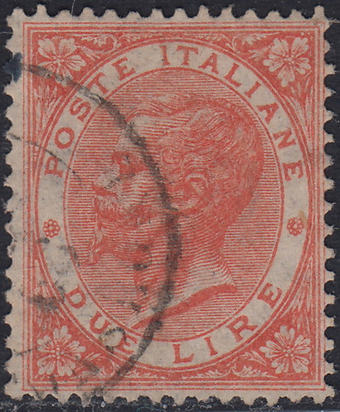 PV1976 - 1862 - Perforated issue c. 10 orange bistro used on small fragment (1g).