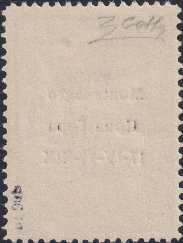 E12_541 - 1941 -  Occupazione Italiana del Montenegro, Posta Aerea 10d. bruno carminio dentellatura 12 3/4 x 12 1/2 nuovo gomma integra (6/I)