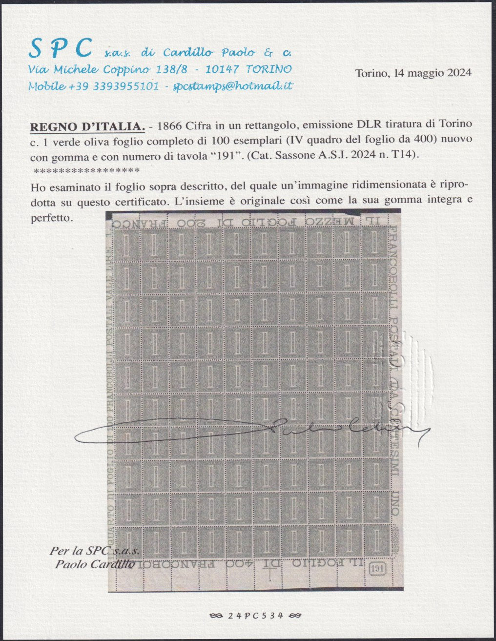 1862 - Effigy of Vittorio Emanuele II facing right, c. 80 dark orange yellow comb-pierced, used (4b)