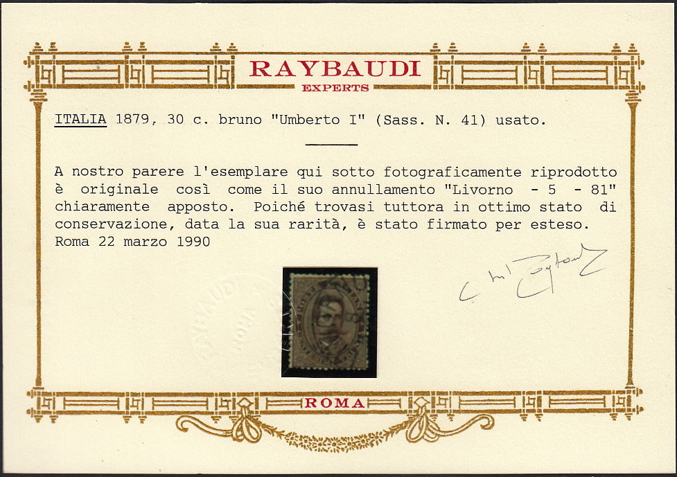 PV1976 - 1862 - Perforated issue c. 10 orange bistro used on small fragment (1g).