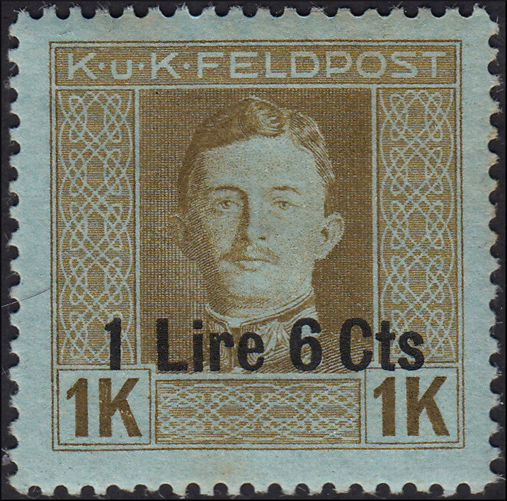 E16_279 - 1918 -  Occupazione Austriaca del Friuli e del Veneto, francobolli di Austria soprastampati, non emessi, nuovi TL (20/33)