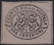 EB80 - 1861 - Embossed Cifra, c. 1 gray-black block of four, mint with original gum (19)