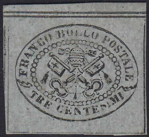 Lotto 148 - 1867 - II emissione c. 3 grigio nuovo con gomma originale, raro e splendido (15)