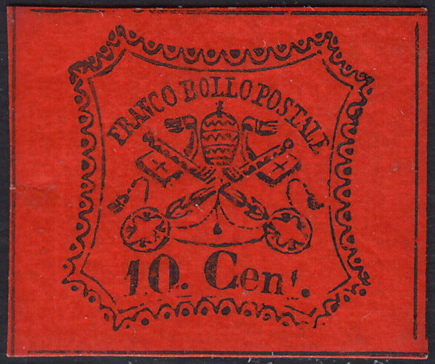 EB80 - 1861 - Embossed Cifra, c. 1 gray-black block of four, mint with original gum (19)