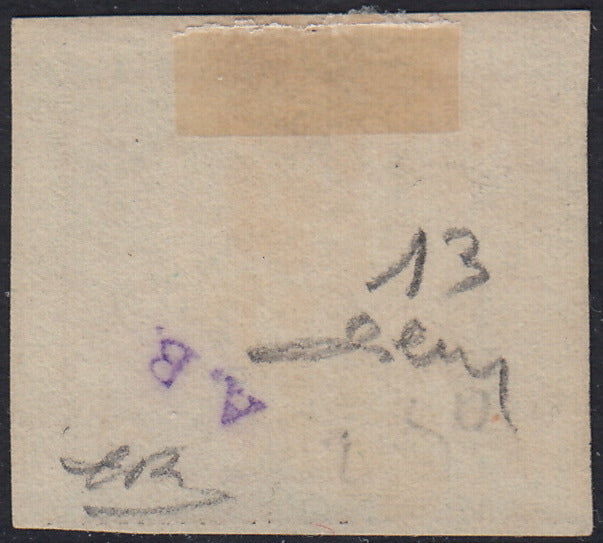 Lotto 154 - 1867 - II emissione c. 5 verde giallo usato (13)