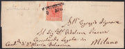 Lotto 295 - 1850 - Lettera da Martinengo per Milano affrancata con c. 15 rosso carminio (n. 3c, p.ti 12)