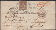 GPTSP27 - 1860 - Brief von Florenz nach Scarperia, frankiert mit c. 10 dunkelbraun (19b)