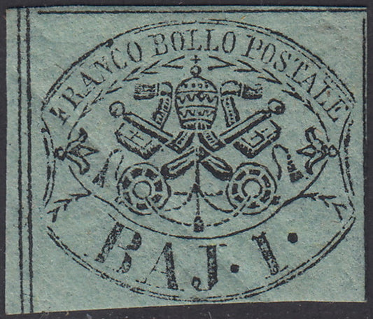 1852 - Papal State I issue 50 used blue baj (10)