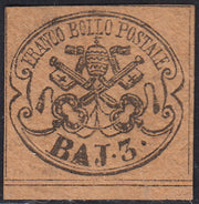 1852 - Papal State I issue 50 used blue baj (10)