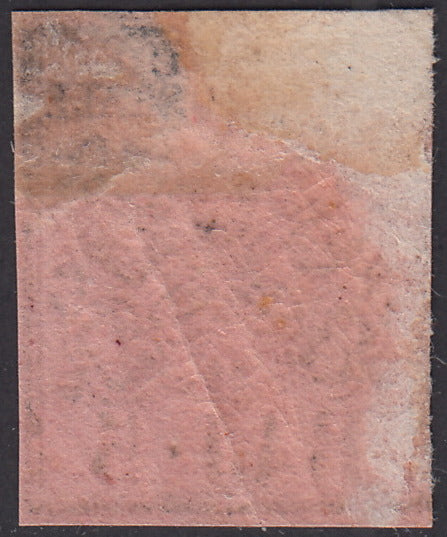 PV292 - 1852 - I emissione 5 baj rosa carminio II composizione nuovo con gomma, assottigliato (6A).
