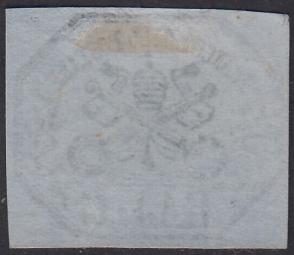 1852 - Papal State I issue 50 used blue baj (10)