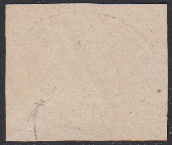 PV1273 - 1867 - II emissione, 3 centesimi grigio rosa usato con annullo originale. (14).