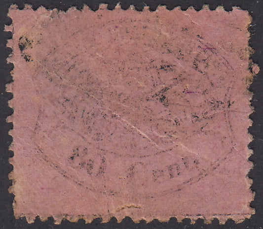 PV1302 - 1868 - III emissione, c. 80 rosa smorto su carta lucida usato con annullo originale (30c).