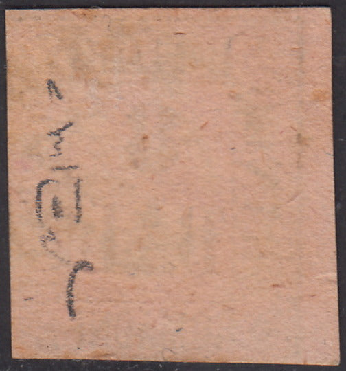 PV407 - 1859 - Cifra in un rettangolo, 8 bajocchi rosa usato con annullo circolare, (8).