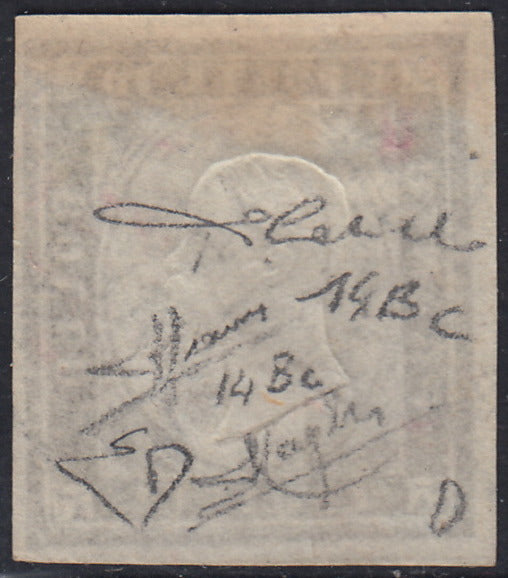 1st issue, c.40 bright carmine pink (3b) new without gum.