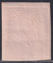 1st issue, c.40 bright carmine pink (3b) new without gum.