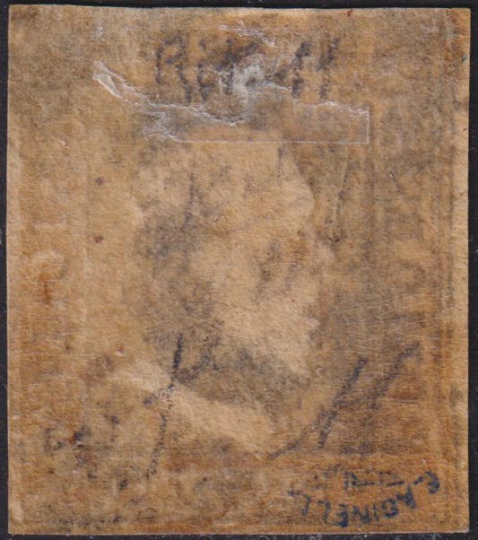 1859 - 1 brown olive grain II table paper of Naples new with original gum (4b) 