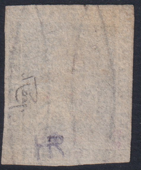 T99 - 1851 - Leone di Marzocco, 60 dark scarlet crazie on gray paper and crown watermark, used (9)