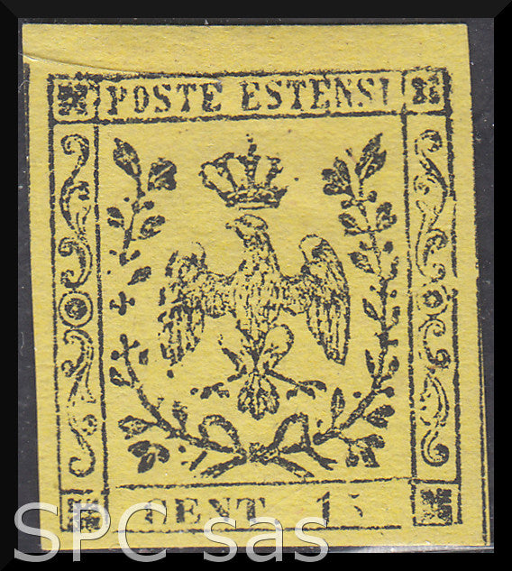 1852 - Duchy of Modena issue with dot after the figure, c. 10 new pink rubber intact (9)