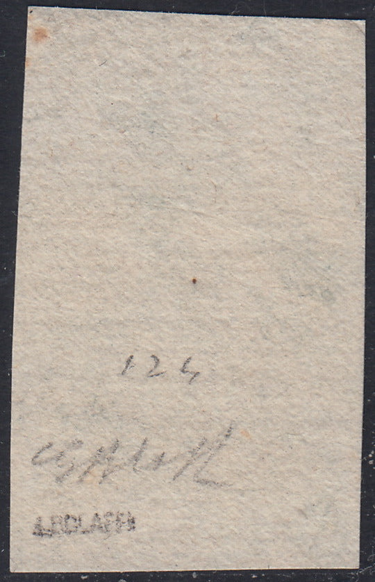 MOD90 - 1853 - Aquila Estense, B.G.Cen.9  lettere piccole bianco su carta vergata nuovo non gommato (P34).