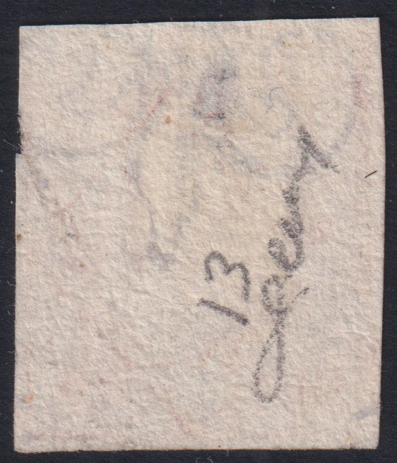 F19_40 - 1858 - Stemma delle Due Sicilie, 20 grana rosa chiaro II tavola usato, lievi difetti (13).