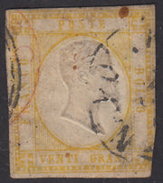 1861 - 1 black grain, copy with triple effigy, new with original rubber (19 AD). Cardillo certificate.
