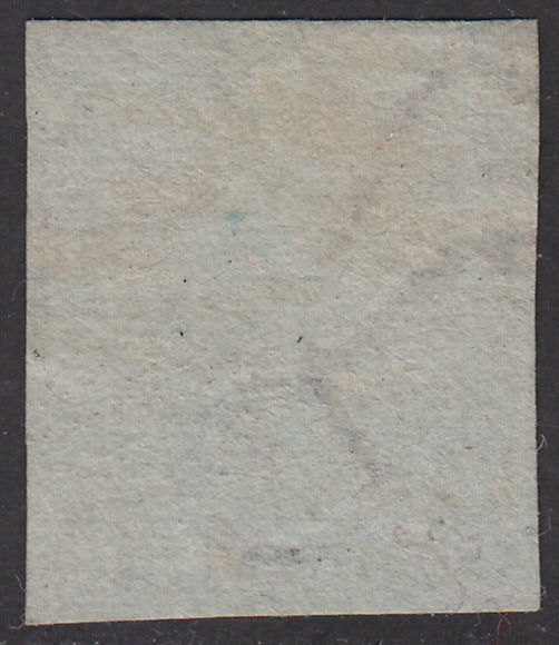 PPP449 - 1851 Leone di Marzocco, 2 light blue crazie on gray paper and crown watermark, used (5d)