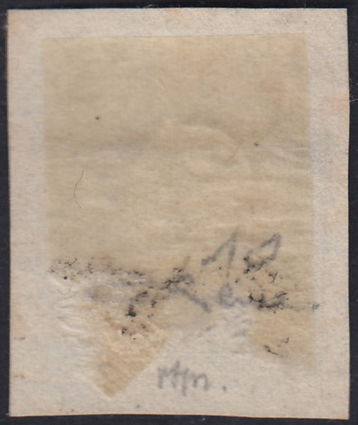 1858 - Lombardo Veneto, newspaper stamps 2nd issue effigy of the 1st type (s. 1.05) blue used (8)