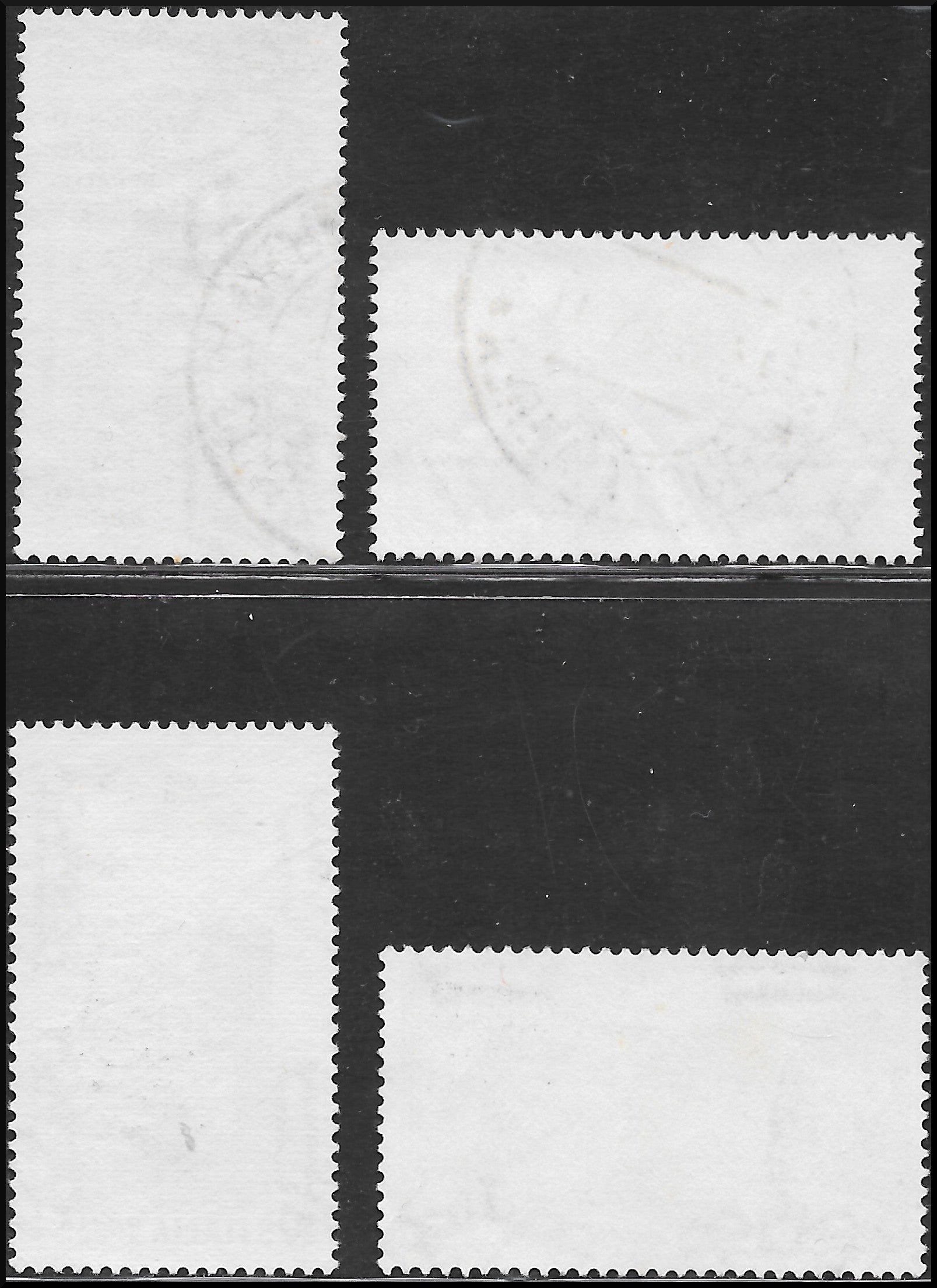 1930 – Virgilio, Diez recortes de un cartel publicitario sobre cartón grueso con una impresión perforada impresa en negro en el contorno y en diagonal la inscripción SAGGIO en mayúsculas.