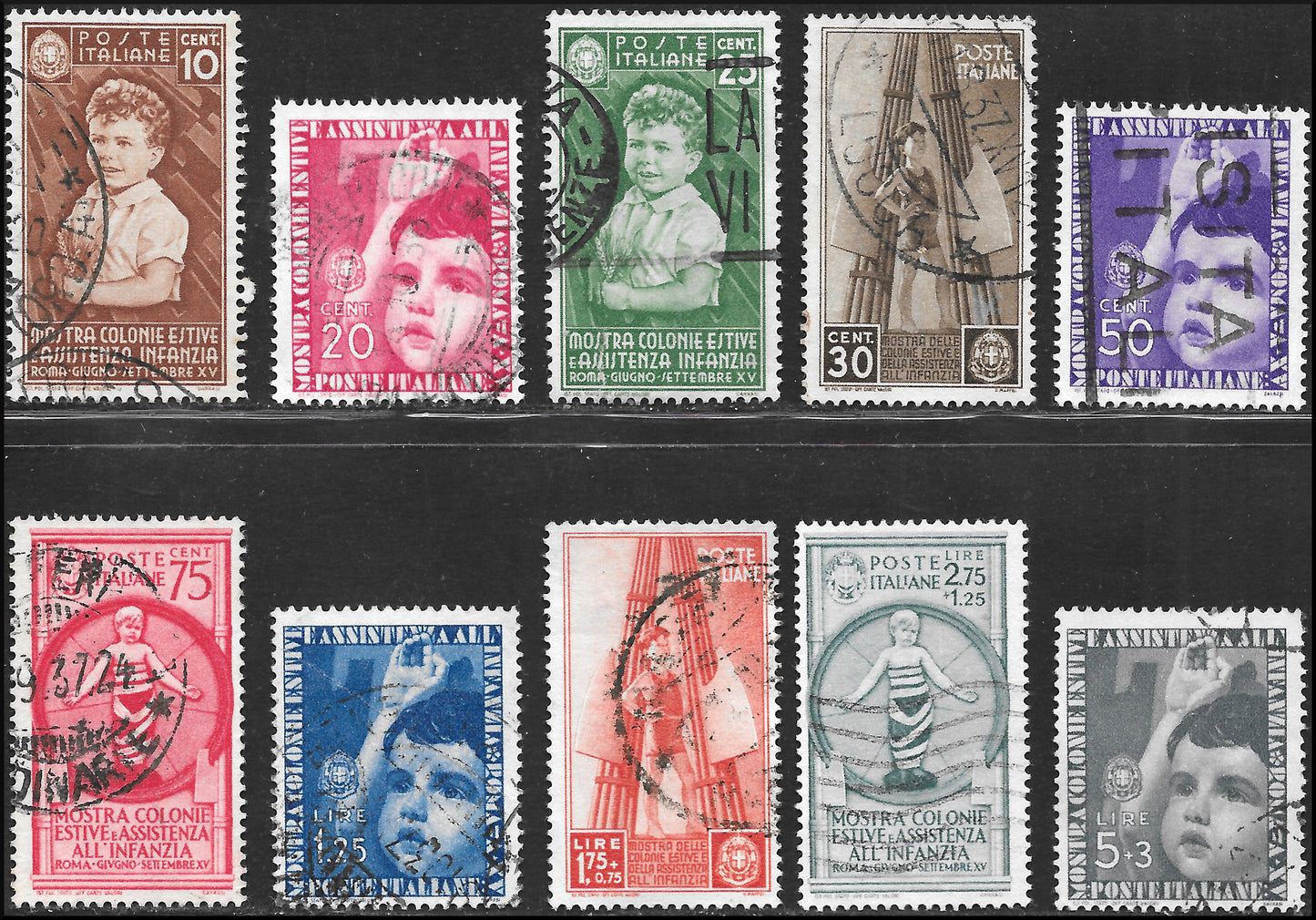 E7_179 - 1930/40 - Insieme di serie complete del Regno d'Italia usate, con qualche annullo di favore negli alti valori; di bella qualità e altissimo valore di catalogo.