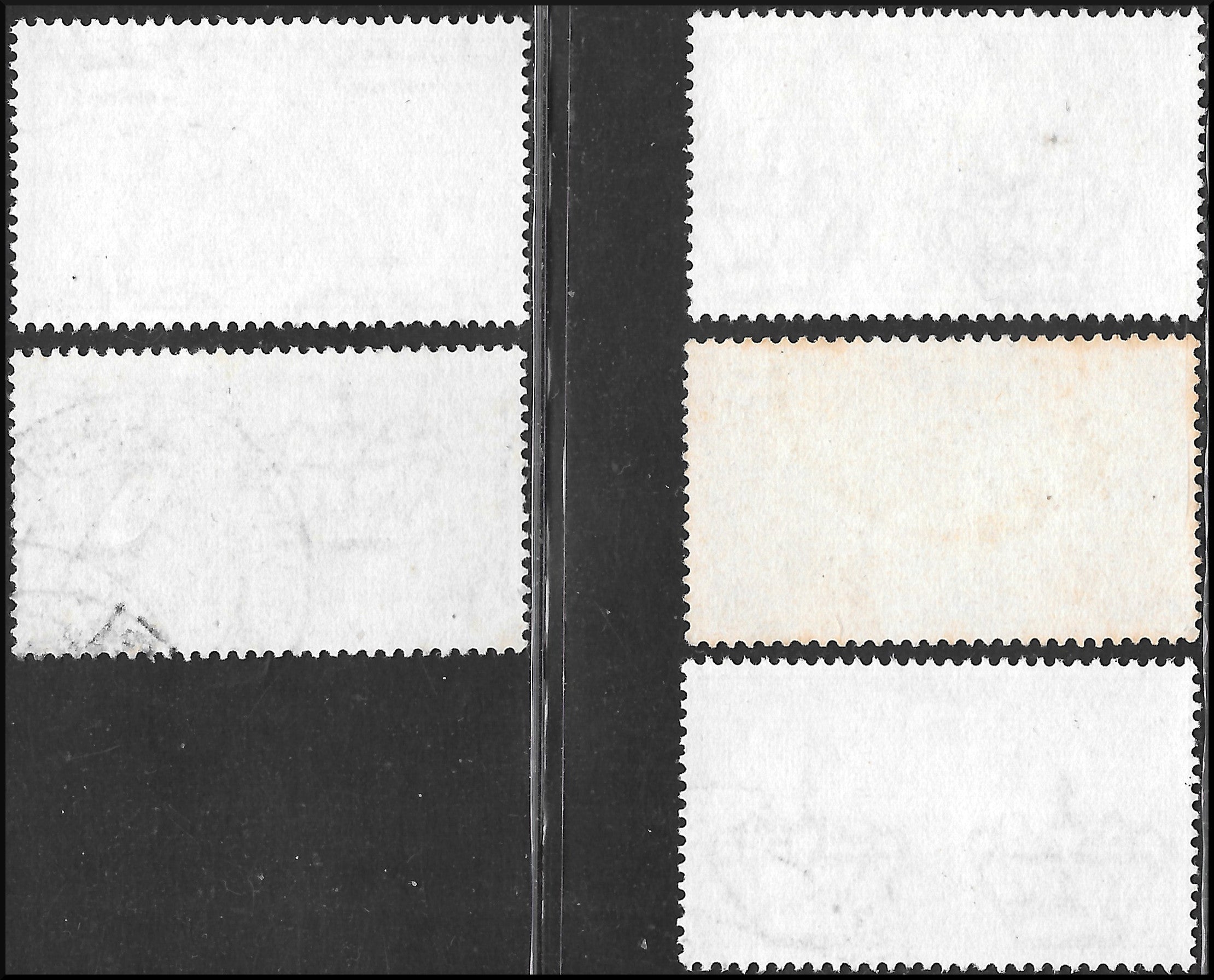 1930 – Virgilio, Ten cuttings of an advertising poster on thick cardboard with a perforated impression printed in black in the outline and diagonally the wording SAGGIO in block capitals.