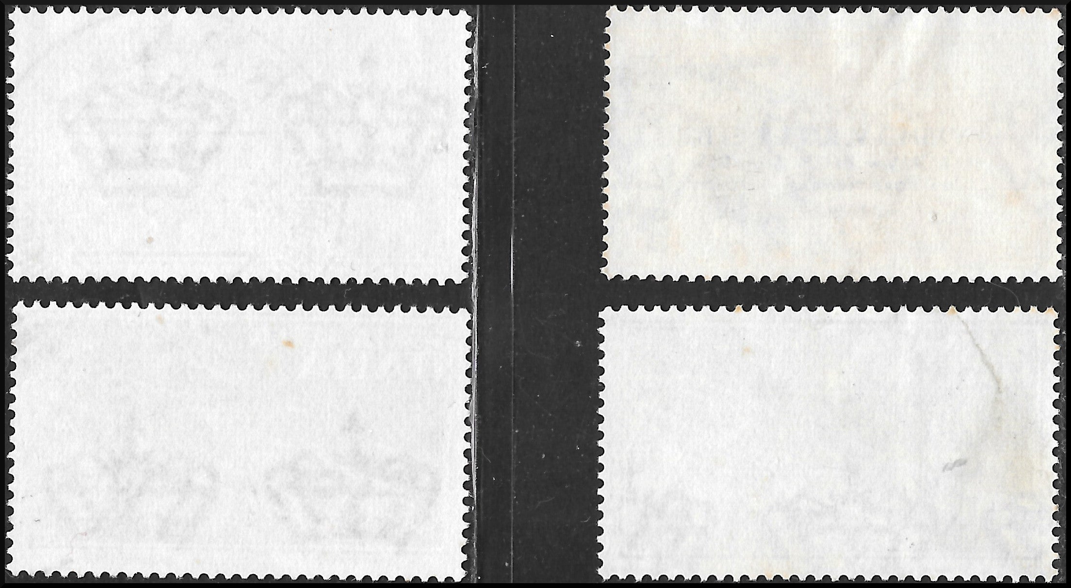 1930 – Virgilio, Ten cuttings of an advertising poster on thick cardboard with a perforated impression printed in black in the outline and diagonally the wording SAGGIO in block capitals.