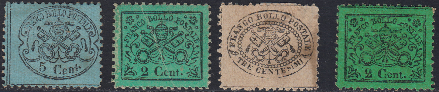 1852 - Papal State I issue 50 used blue baj (10)