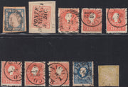 1858 - Postage due for newspapers, 4 kr. Dull red used on newspaper scrap (4)