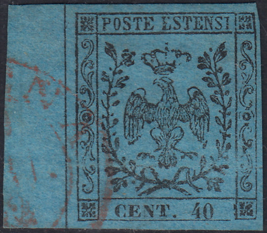 1852 - Duchy of Modena issue with dot after the figure, c. 10 new pink rubber intact (9)