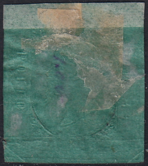 1851 - Effigy of Vittorio Emanuele II facing right, 1st issue c. 20 light blue used late 8/20/57 (2, R2 points)