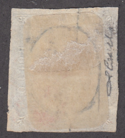 1851 - Effigy of Vittorio Emanuele II facing right, 1st issue c. 20 light blue used late 8/20/57 (2, R2 points)