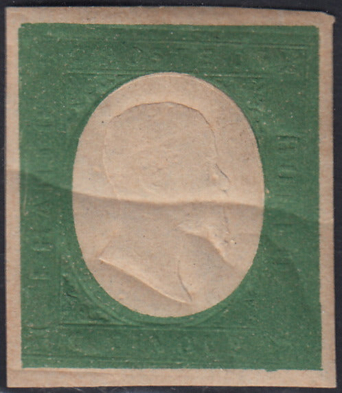 1851 - Effigy of Vittorio Emanuele II facing right, 1st issue c. 20 light blue used late 8/20/57 (2, R2 points)